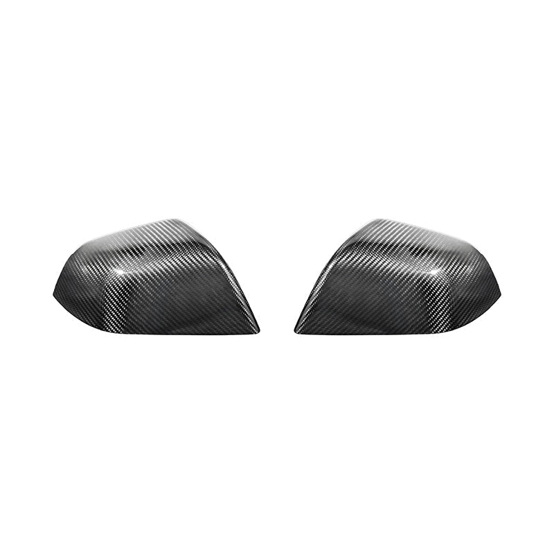 2024-Up Tesla Model 3 Dry Carbon Fiber Tape On Side Mirror Cap Covers Pair - MC-1280-BKCF