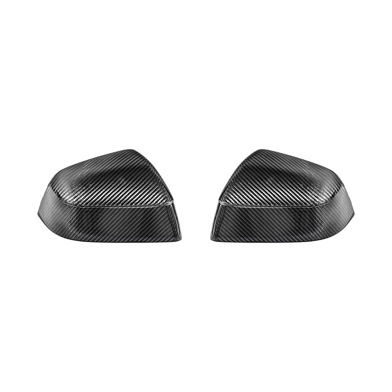 2025-Up Tesla Model Y Dry Carbon Fiber Tape On Side Mirror Cap Covers Pair - MC-1281-BKCF