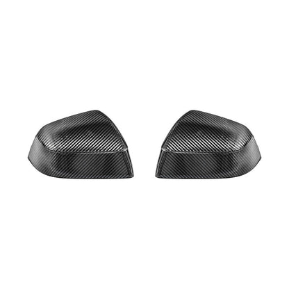 2025-Up Tesla Model Y Dry Carbon Fiber Tape On Side Mirror Cap Covers Pair - MC-1281-BKCF