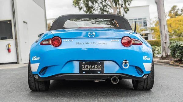 REMARK Catback Exhaust. Mazda MX-5 ND. Stainless Steel Tip Cover (Manual Trans)