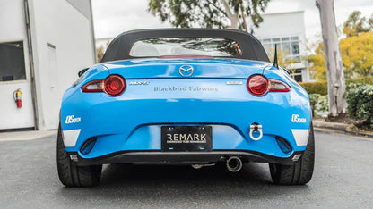REMARK Catback Exhaust. Mazda MX-5 ND. Stainless Steel Tip Cover (Manual Trans)