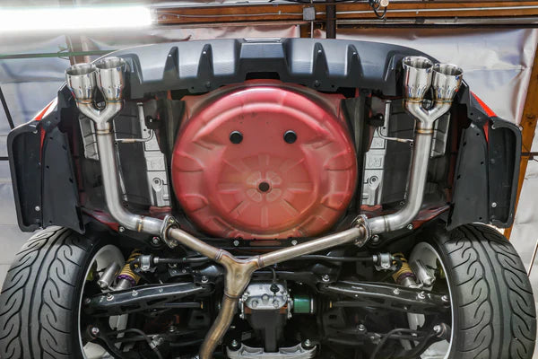 REMARK Axleback Exhaust. Subaru WRX STi VA. Burnt Stainless Single Wall Tip (4")