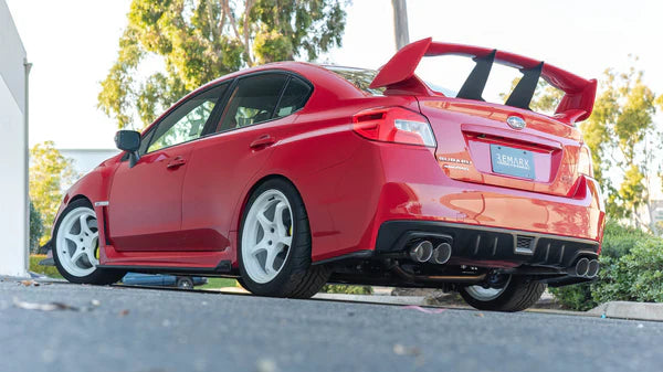 REMARK Axleback Exhaust. Subaru WRX STi VA. Stainless Single Wall Tip (4")