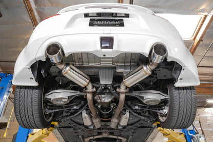 REMARK Axleback Exhaust. Nissan 370Z. Burnt Stainless Single Wall Tip