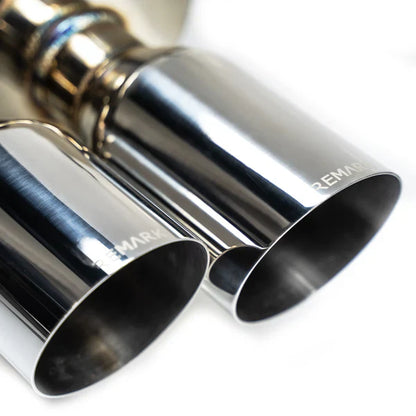 REMARK Catback Exhaust. Subaru WRX STi VA - Stainless Single 4" Quad Tips (Non-Resonted)