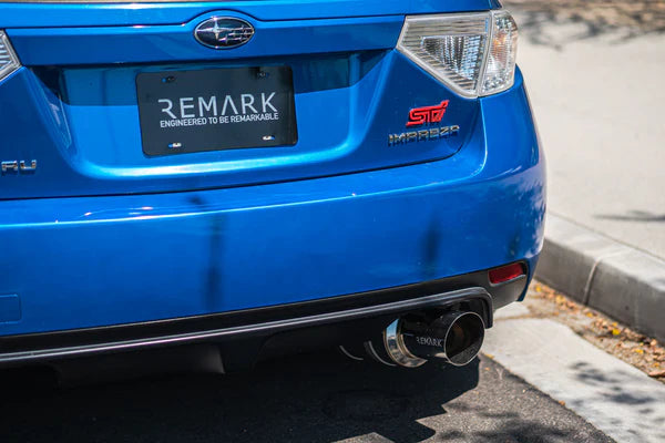 REMARK Catback Exhaust. Subaru WRX / STI GR Hatch. R1 Spec Single-Exit Titanium