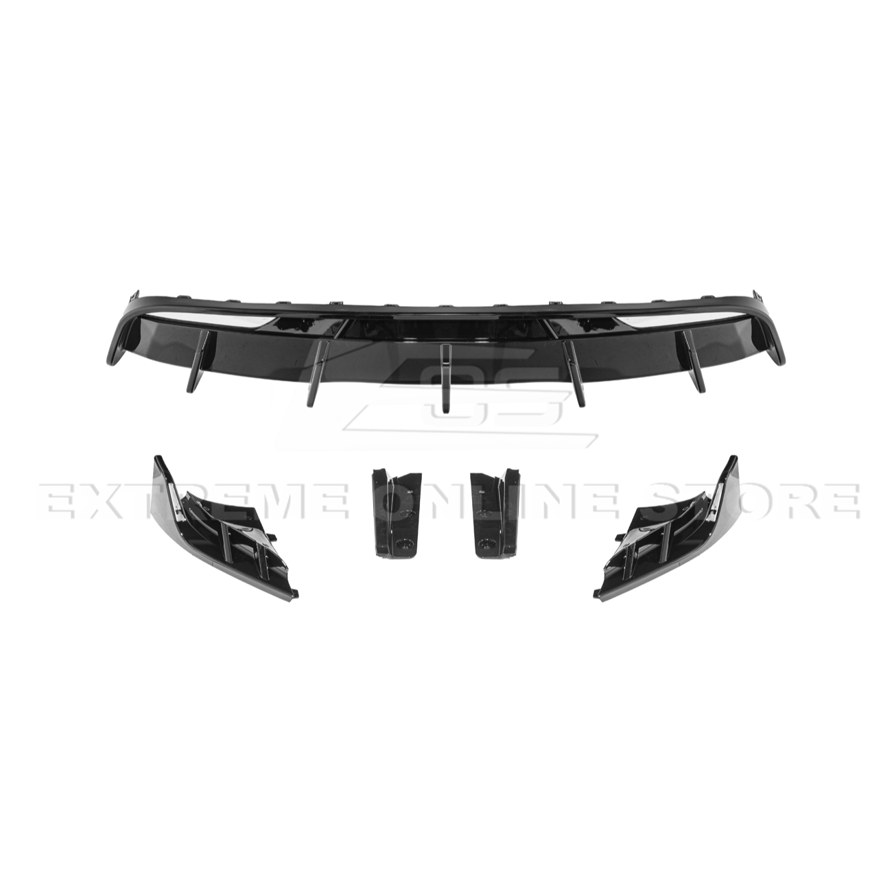 2024-Up Tesla Model 3 Performance Style Rear Bumper Diffuser Lip - DIFF-1133-ABS