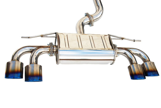 Invidia 14-16 VW Golf-R Q300 Quad Oval Titanium tip Cat-back Exhaust