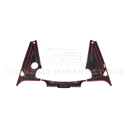Corvette C8 DRY CARBON FIBER Coupe Engine Bay Panel Cover (3-Pieces Version)