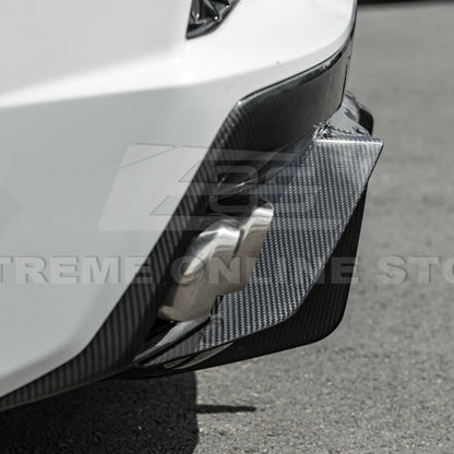 2020-Up Corvette C8 DRY CARBON FIBER Rear Bumper Diffuser Quad Exit
