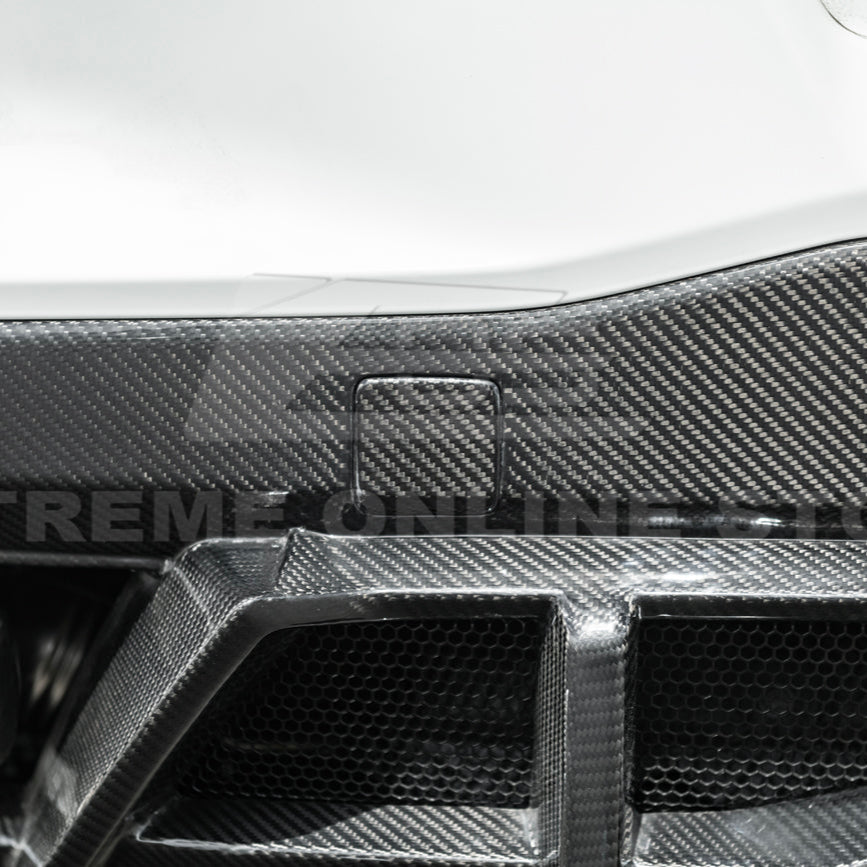 2020-Up Corvette C8 DRY CARBON FIBER Rear Bumper Diffuser Quad Exit