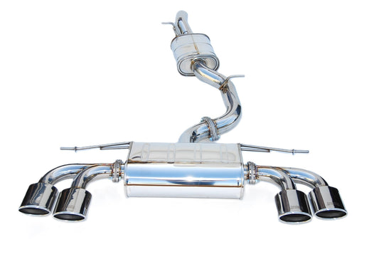 Invidia 14-16 VW Golf-R Q300 Quad Oval S.S. tip Cat-back Exhaust