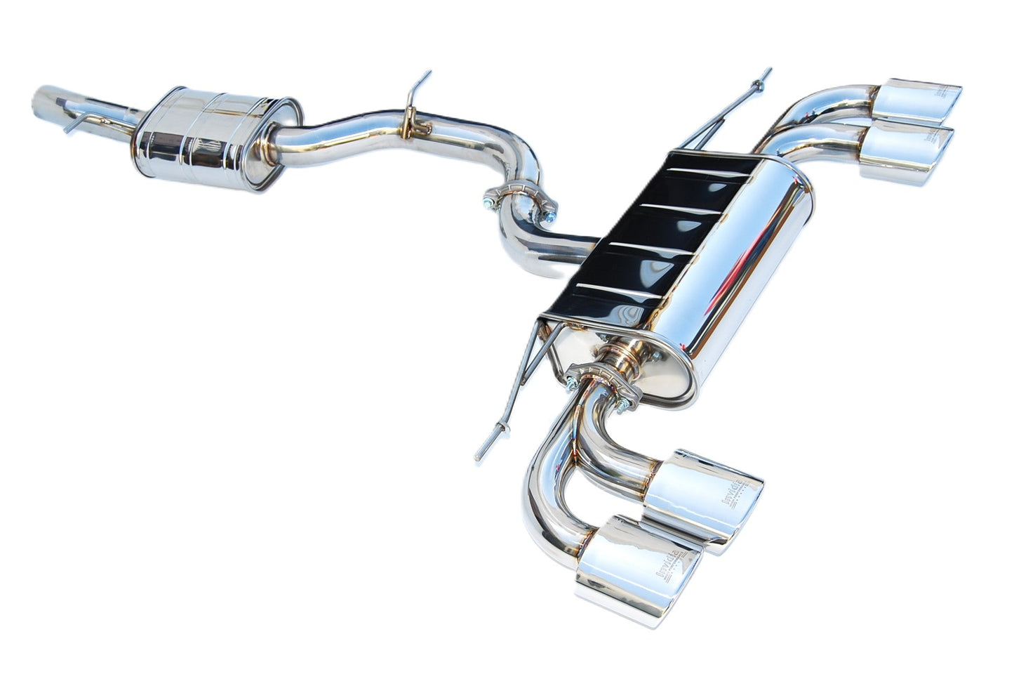 Invidia 14-16 VW Golf-R Q300 Quad Oval S.S. tip Cat-back Exhaust