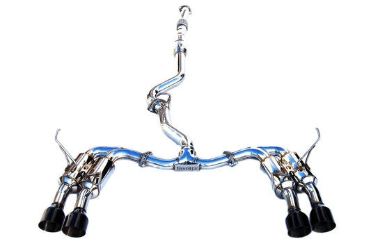 Invidia 11-21 Subaru WRX/STI Sedan Gemini R400 Single Layer Black tip Cat-back Exhaust