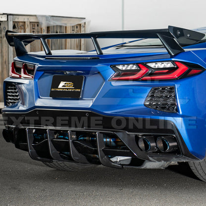 Corvette C8 Stingray DRY CARBON FIBEr Add-On Rear Diffuser Fin