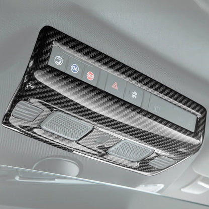 Corvette C8 DRY CARBON FIBER Roof Reading Light Control Cover