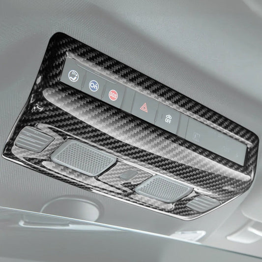 Corvette C8 DRY CARBON FIBER Roof Reading Light Control Cover