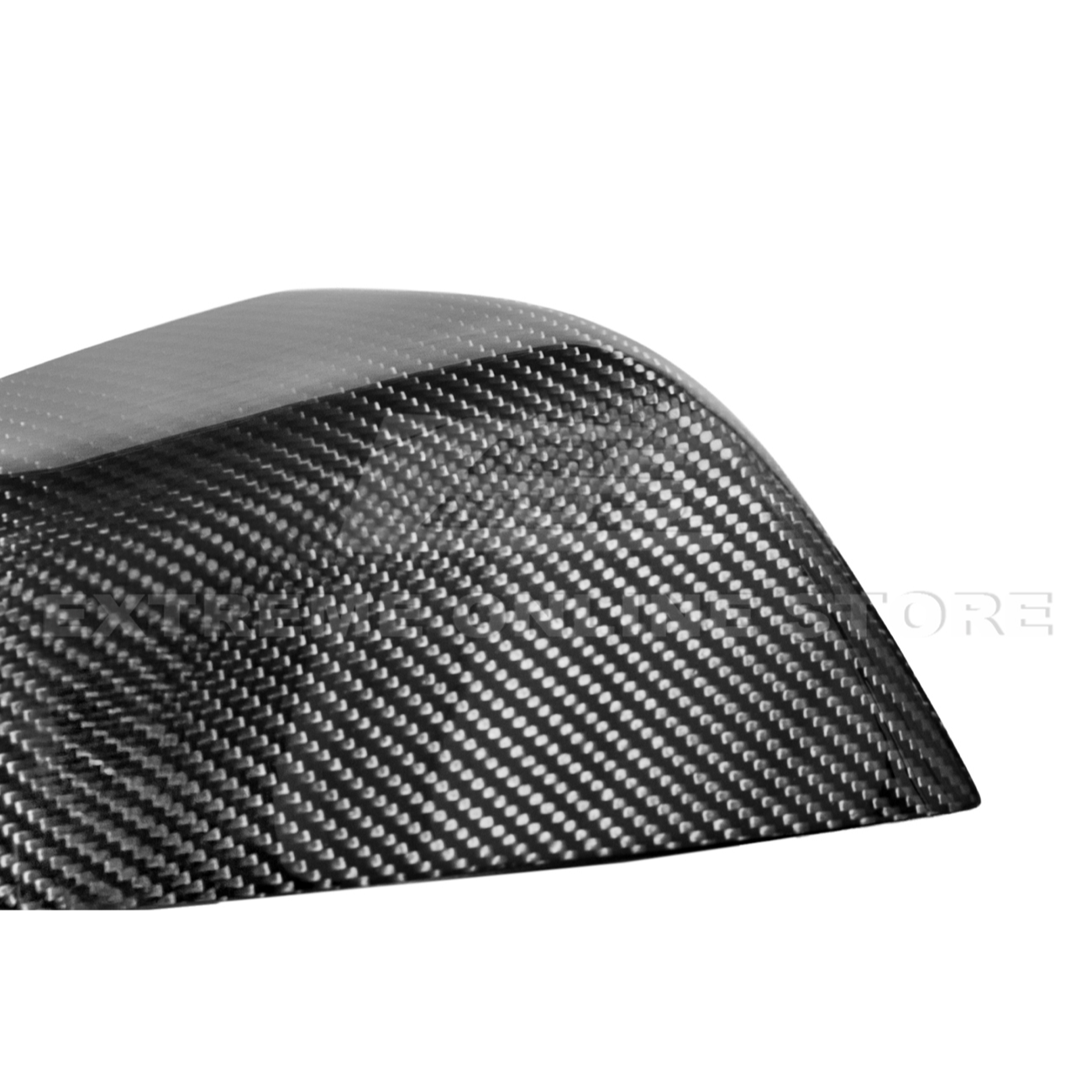 2024-Up Tesla Model 3 Dry Carbon Fiber Tape On Side Mirror Cap Covers Pair - MC-1280-BKCF