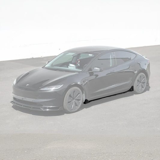 2024-Up Tesla Model 3 Track Style Side Skirts Rocker Panel - SS-1132-ABS