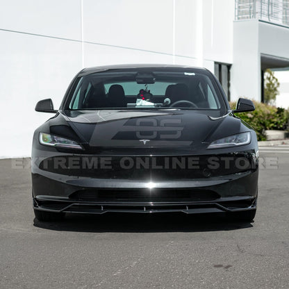2024-Up Tesla Model 3 Performance Style Front Bumper Lip Splitter - FLIP-1131-ABS