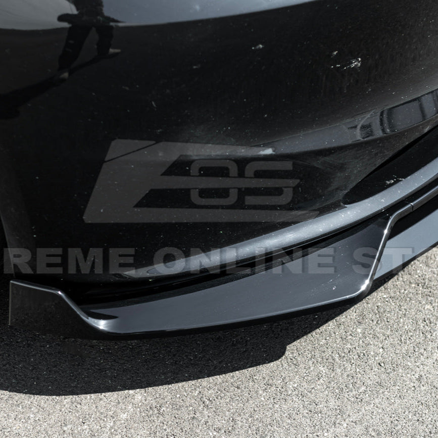 2024-Up Tesla Model 3 Performance Style Front Bumper Lip Splitter - FLIP-1131-ABS