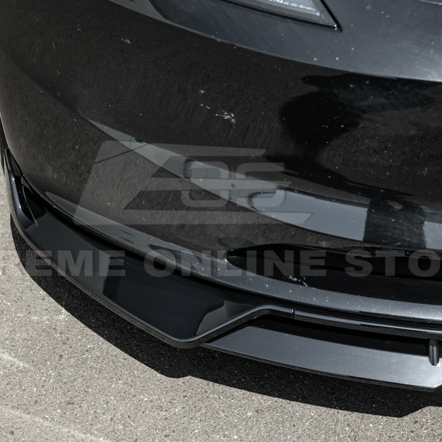 2024-Up Tesla Model 3 Performance Style Front Bumper Lip Splitter - FLIP-1131-ABS