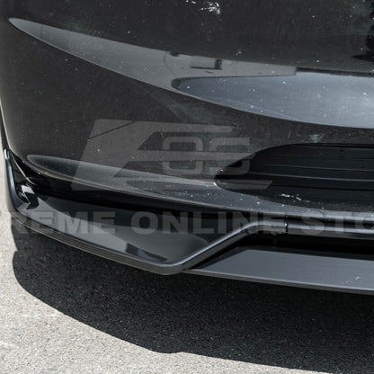 2024-Up Tesla Model 3 Performance Style Front Bumper Lip Splitter - FLIP-1131-ABS