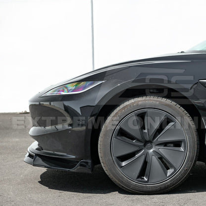 2024-Up Tesla Model 3 Performance Style Front Bumper Lip Splitter - FLIP-1131-ABS