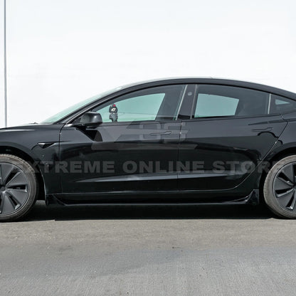 2024-Up Tesla Model 3 Performance Style Side Skirts Rocker Panel Pair - SS-1121-ABS
