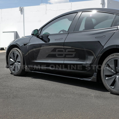2024-Up Tesla Model 3 Track Style Side Skirts Rocker Panel - SS-1132-ABS