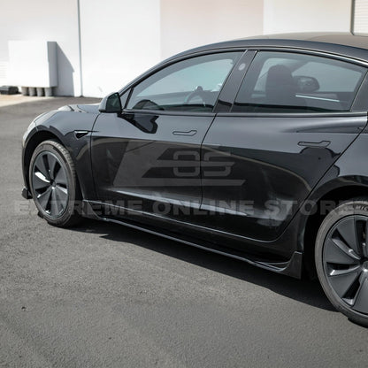 2024-Up Tesla Model 3 Performance Style Side Skirts Rocker Panel Pair - SS-1121-ABS