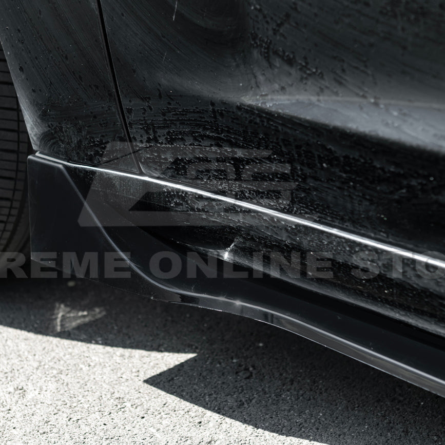 2024-Up Tesla Model 3 Track Style Side Skirts Rocker Panel - SS-1132-ABS