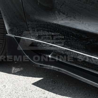 2024-Up Tesla Model 3 Track Style Side Skirts Rocker Panel - SS-1132-ABS