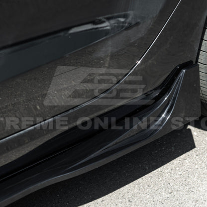 2024-Up Tesla Model 3 Track Style Side Skirts Rocker Panel - SS-1132-ABS