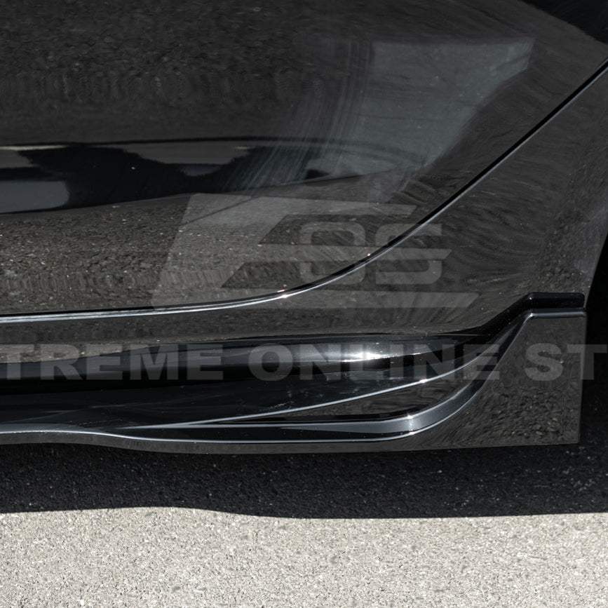 2024-Up Tesla Model 3 Track Style Side Skirts Rocker Panel - SS-1132-ABS
