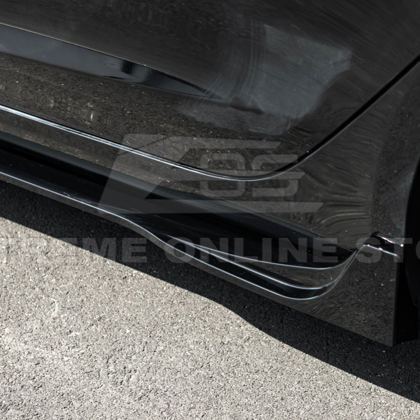2024-Up Tesla Model 3 Track Style Side Skirts Rocker Panel - SS-1132-ABS