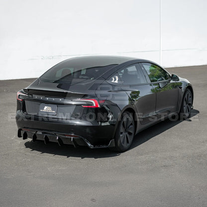 2024-Up Tesla Model 3 Performance Style Rear Bumper Diffuser Lip - DIFF-1133-ABS