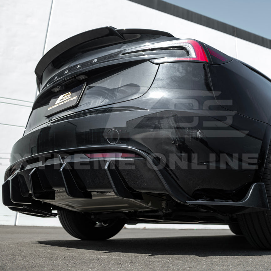 2024-Up Tesla Model 3 Performance Style Rear Bumper Diffuser Lip - DIFF-1133-ABS