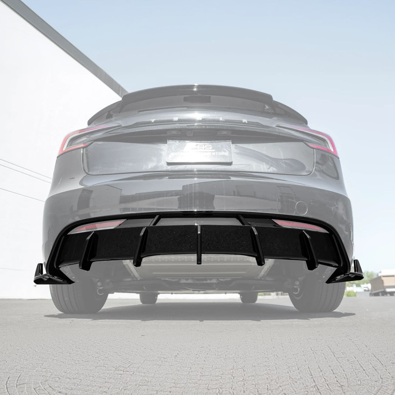 2024-Up Tesla Model 3 Performance Style Rear Bumper Diffuser Lip - DIFF-1133-ABS