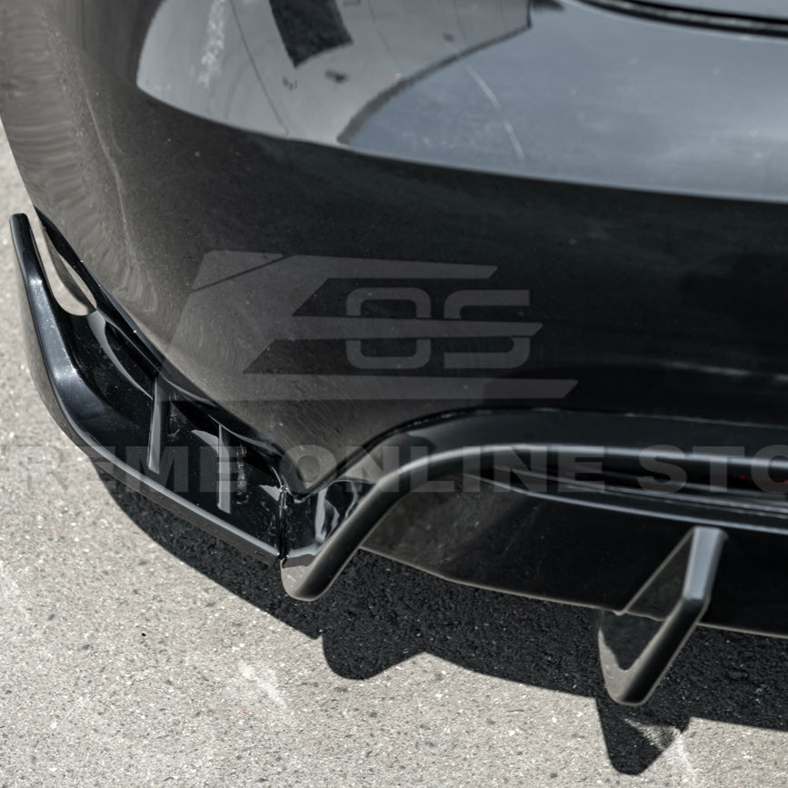 2024-Up Tesla Model 3 Performance Style Rear Bumper Diffuser Lip - DIFF-1133-ABS