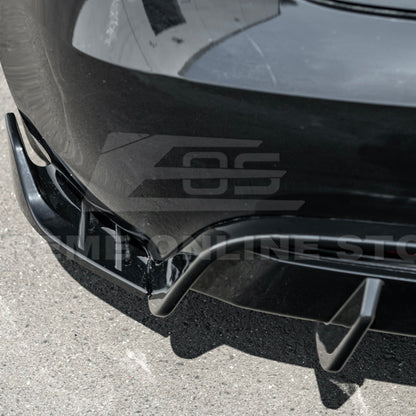 2024-Up Tesla Model 3 Performance Style Rear Bumper Diffuser Lip - DIFF-1133-ABS