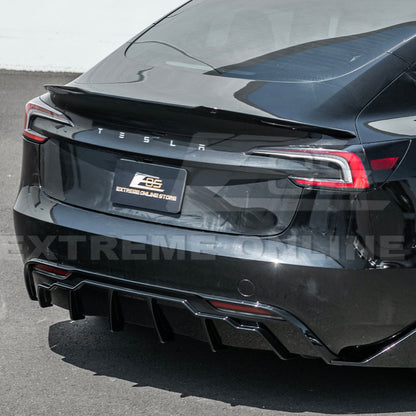 2024-Up Tesla Model 3 Track Style Rear Trunk Wing Spoiler - SPOILER-1130-ABS