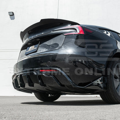 2024-Up Tesla Model 3 Track Style Rear Bumper Diffuser Lip - DIFF-1122-ABS