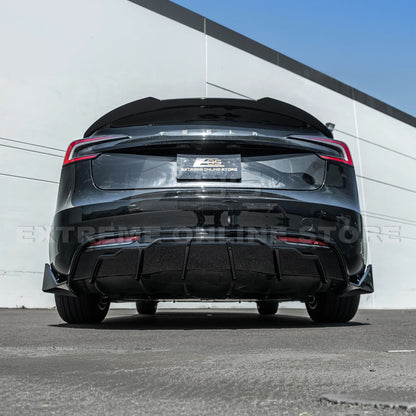 2024-Up Tesla Model 3 Track Style Rear Bumper Diffuser Lip - DIFF-1122-ABS
