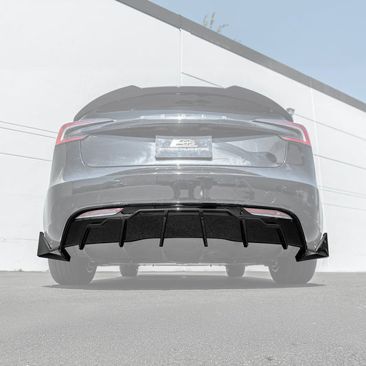 2024-Up Tesla Model 3 Track Style Rear Bumper Diffuser Lip - DIFF-1122-ABS