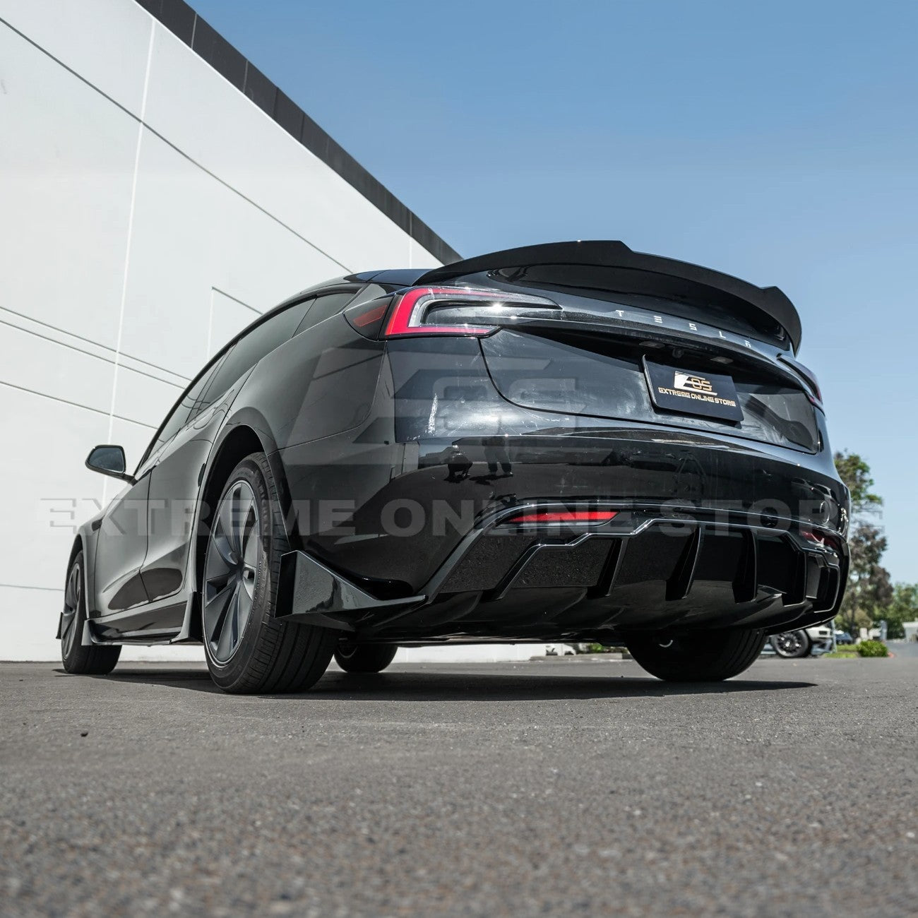 2024-Up Tesla Model 3 Track Style Rear Trunk Wing Spoiler - SPOILER-1130-ABS