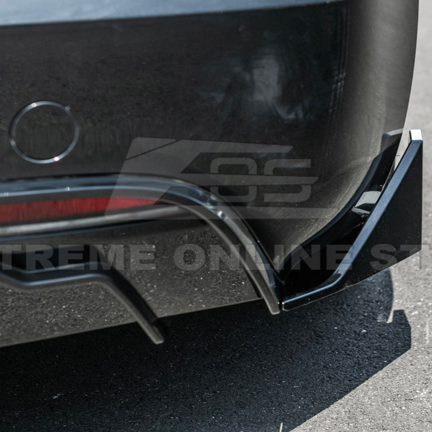2024-Up Tesla Model 3 Track Style Rear Bumper Diffuser Lip - DIFF-1122-ABS