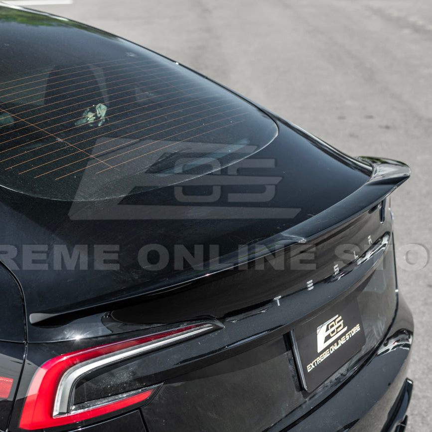 2024-Up Tesla Model 3 Track Style Rear Trunk Wing Spoiler - SPOILER-1130-ABS
