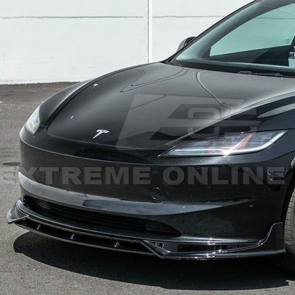 2024-Up Tesla Model 3 Track Style Front Lip Splitter - FLIP-1120-ABS