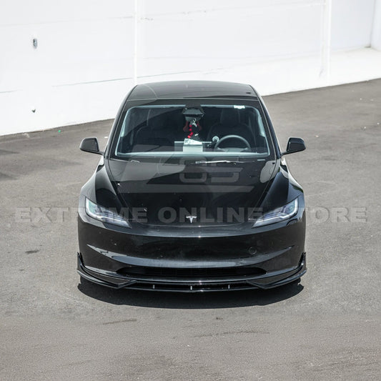 2024-Up Tesla Model 3 Track Style Front Lip Splitter - FLIP-1120-ABS